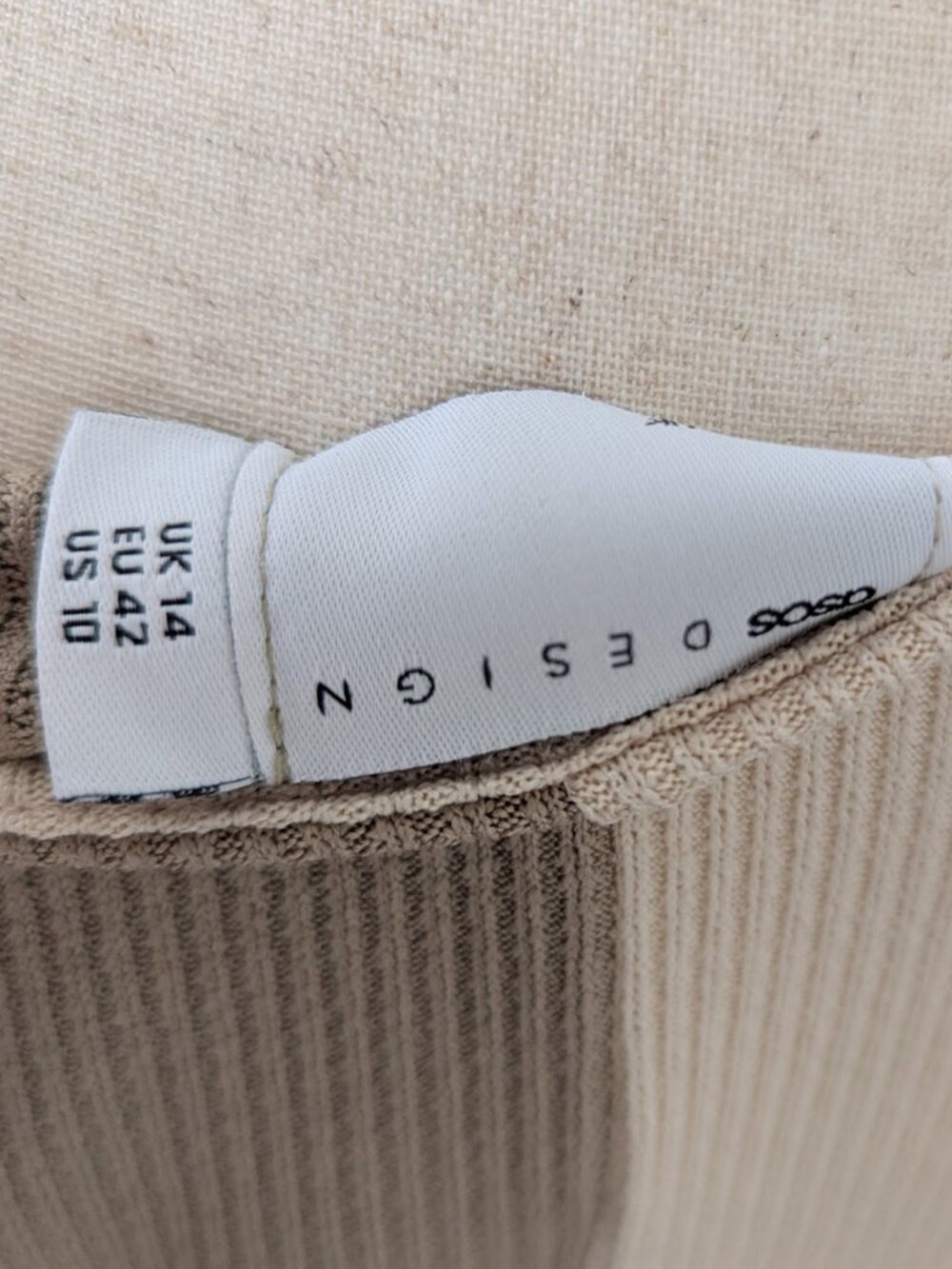 NWOT ASOS Design Sleeveless Ribbed Midi Button Colorblock Dress - Picture 12 of 13
